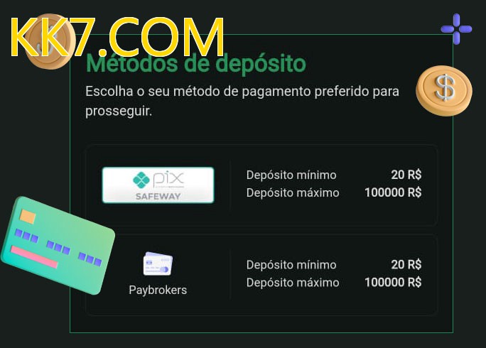 O cassino KK7.COMbet oferece uma grande variedade de métodos de pagamento